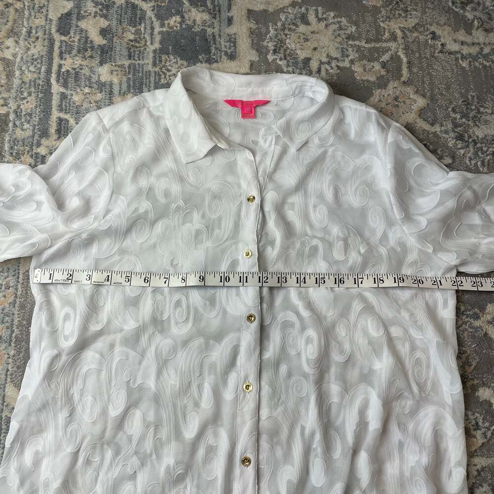 Lilly Pulitzer White Dress with Bell Sleeves - Picture 3 of 6